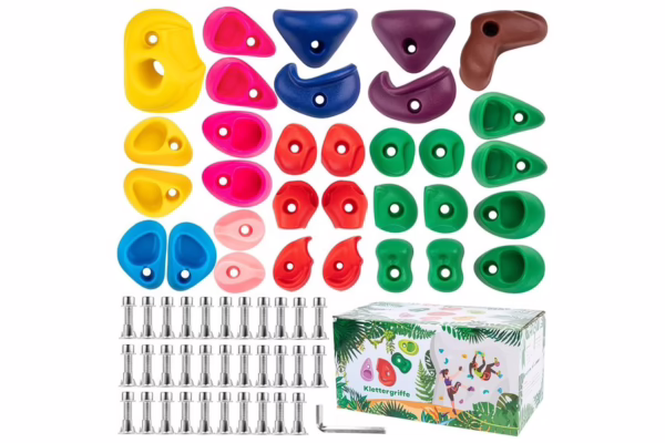 Test des 32 Pièces De Prises d&rsquo;escalade : Le Kit Idéal pour les Jeunes Grimpeurs ? 🧗‍♂️